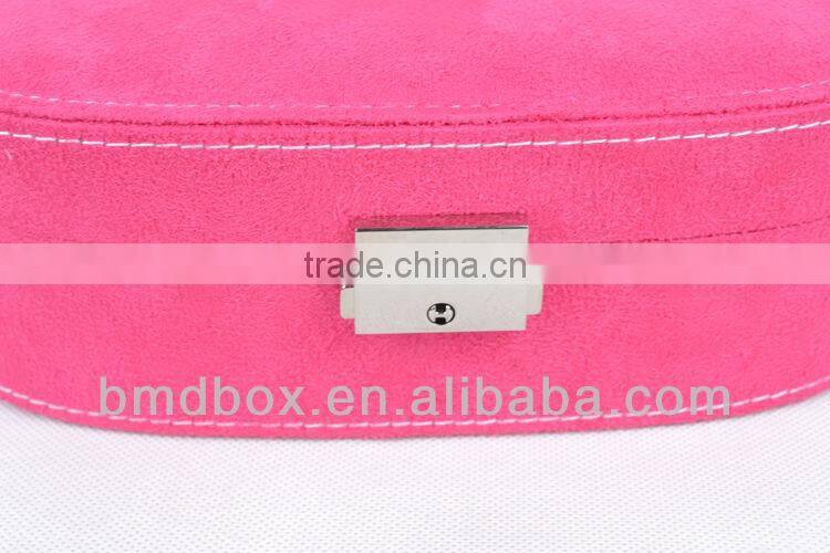 wholesale pink flocking jewellery box