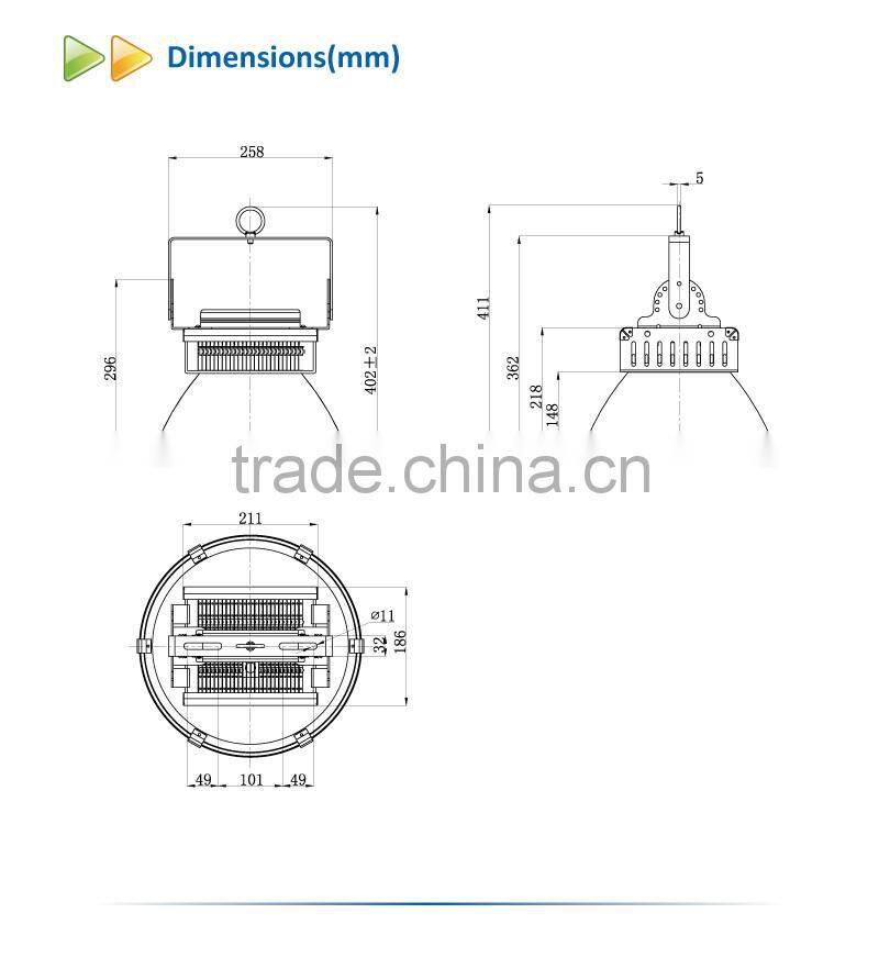 CE ROHS Listed 100W LED High Bay Light
