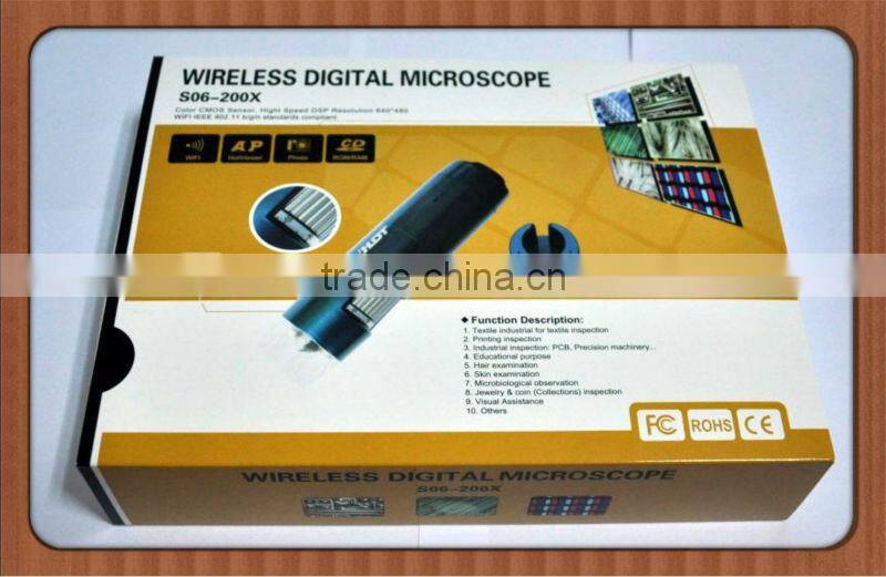 5~200 portable digital microscope for mobile phone and tablet PC