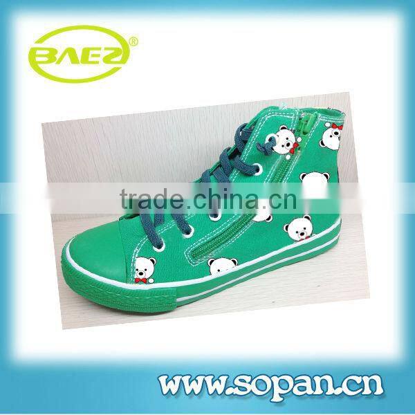 Girls canvas vulcanized shoes with new fashion design