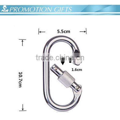 O-style metal screw lock climing carabiner