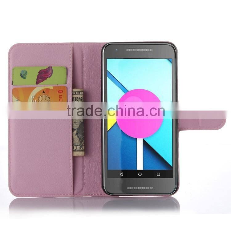 Wholesale PU leather flip wallet case for lg angler