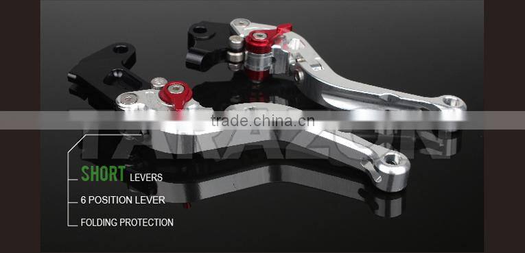 CNC Motorcycle Billet Alloy Aluminum Folded Extendable Road Bike Handlebar Brake Clutch Levers