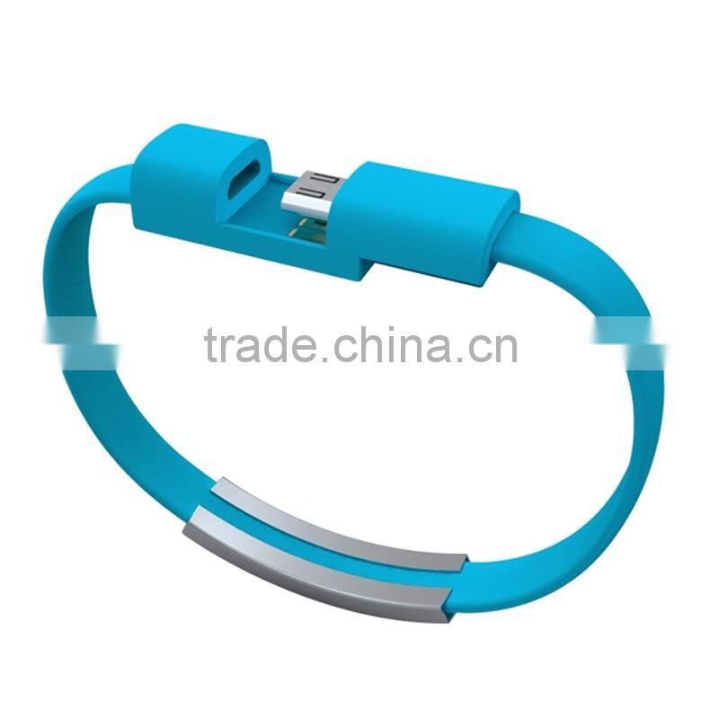 Give Away Colorful Options Wristband Usb Gift Data Cable