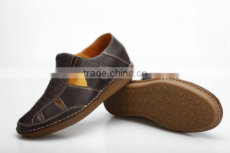 2015 italian handmade men leather sandals