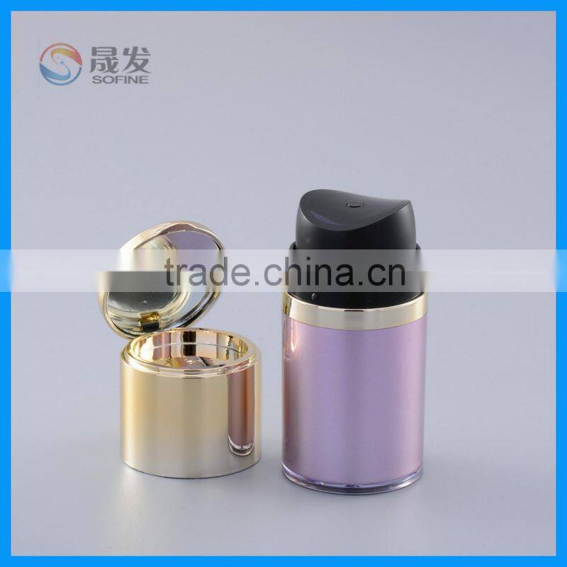 Flip cosmetic liquid foundation bottle