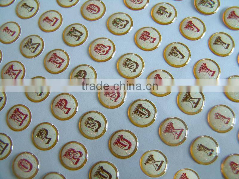 cheap custom 3d serial number sticker