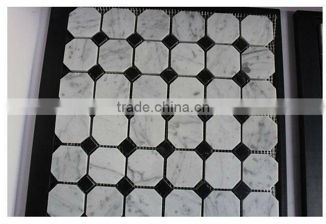 Natural Mixed Color Interior Wall Floor Marble Stone Mosaic Tiles
