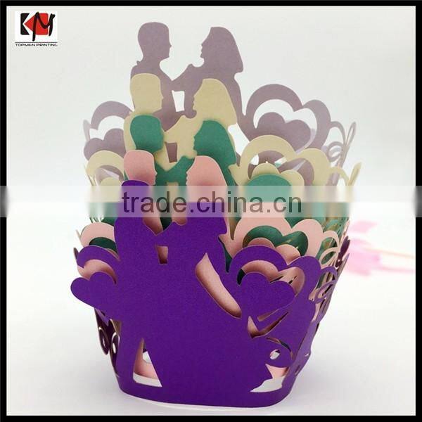 Dancing lovers cupcake wrapper