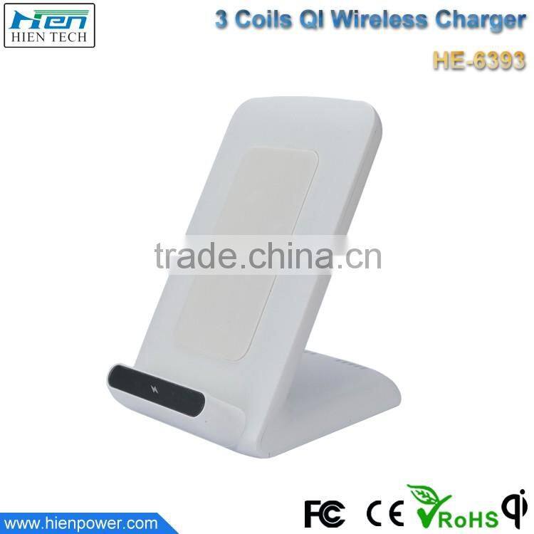 3 coil For all Phones Charging Qi Wireless Charger Stand