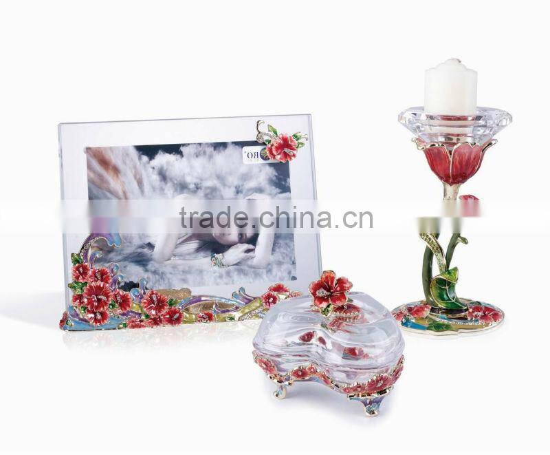 RORO Hawaii style crystal glass enamel photo frame picture frame