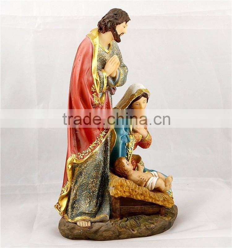 Hotsale polyresin holy family religious figurines craft