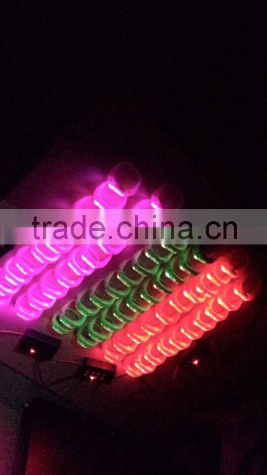 Wholesale Custom Remote Control LED Flashing Bracelet, Silicone LED Light Wristband