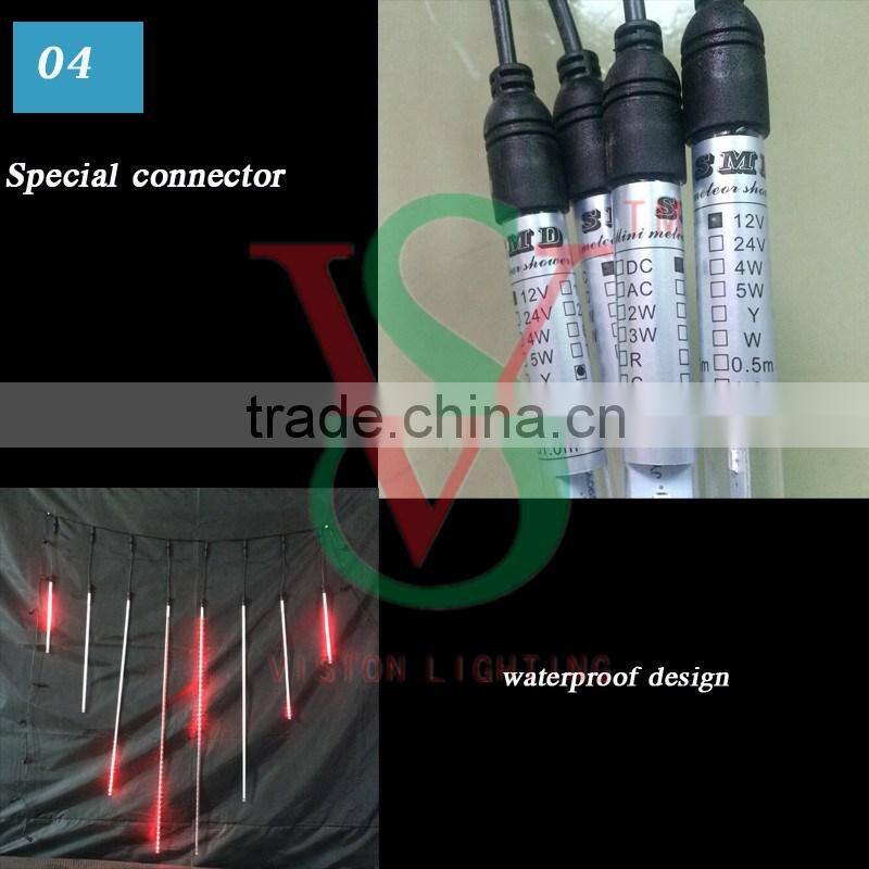 12V 50cm waterproof disposable meteor led shower light