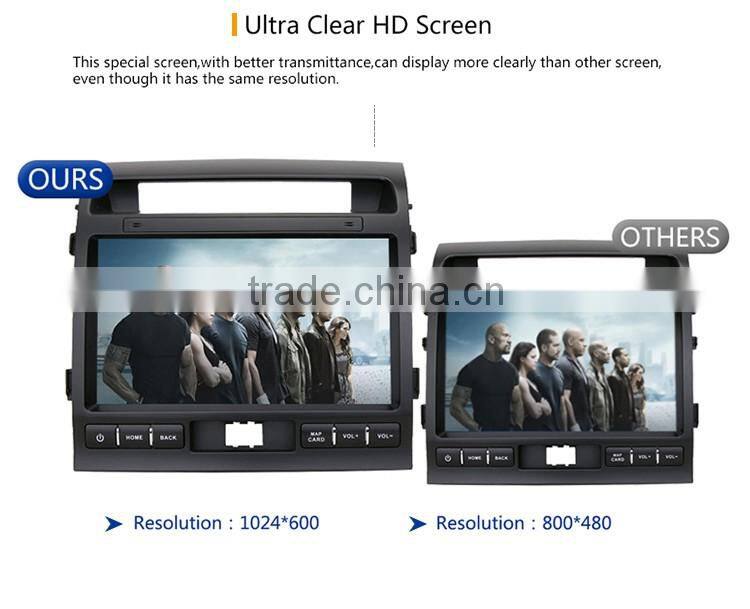 Great Quad Core Pure android 5.1.1 Car GPS for Toyota Land Cruiser 200 with Capacitive screen 1.6G CPU 1G RAM Radio audio player