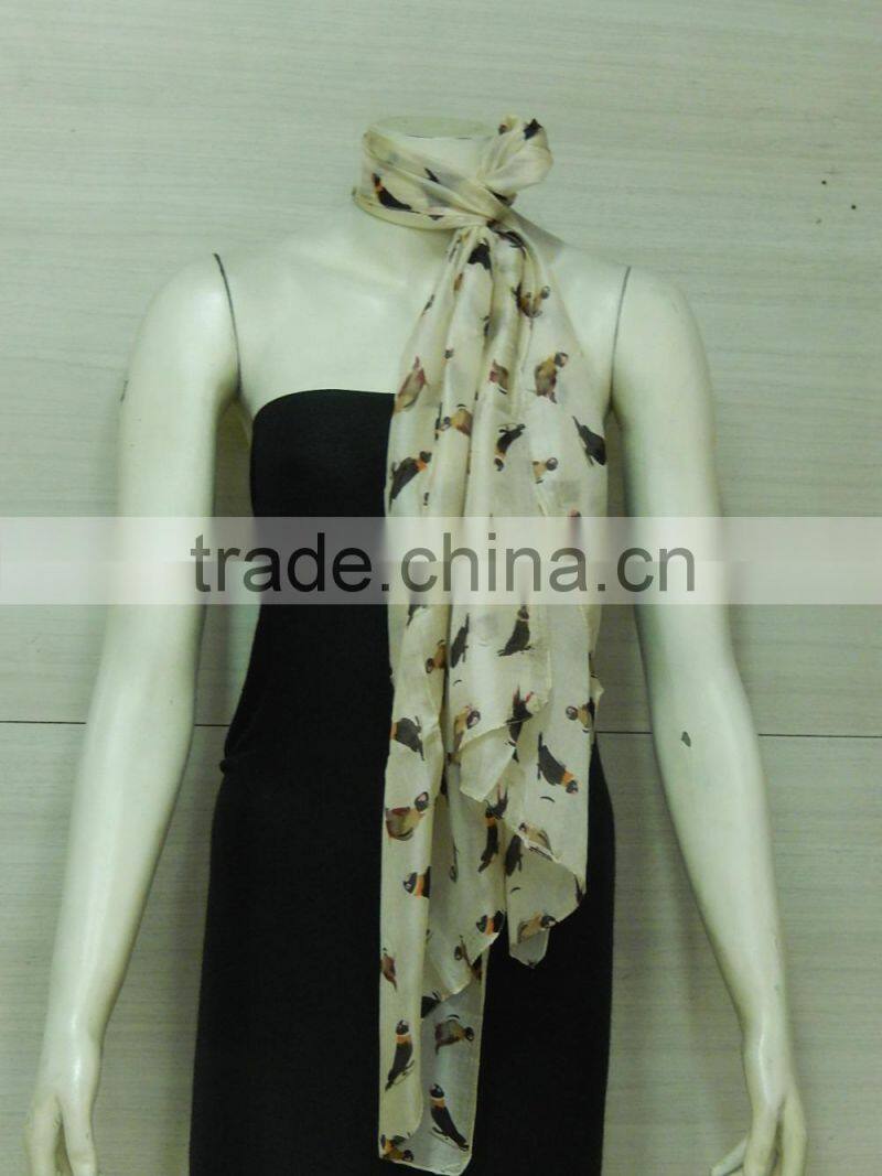fancy silk printed scarf 2016-2017