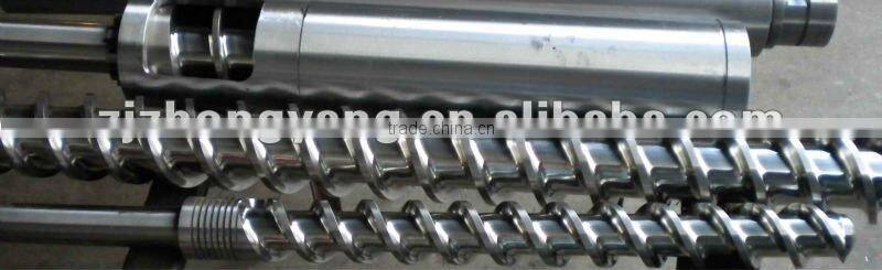 Bimetallic screw and barrel for rubber machine