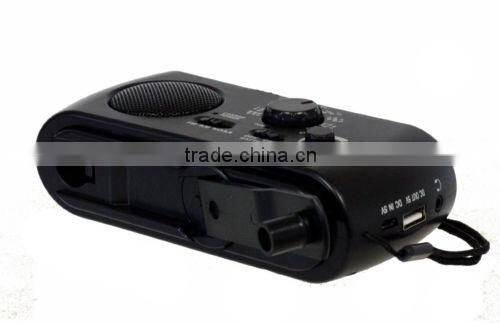 solar dynamo torch radio flashlight with fm radio