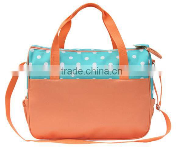 Golden supplier cute baby pink diaper bag with baby organizer,baby travel bag