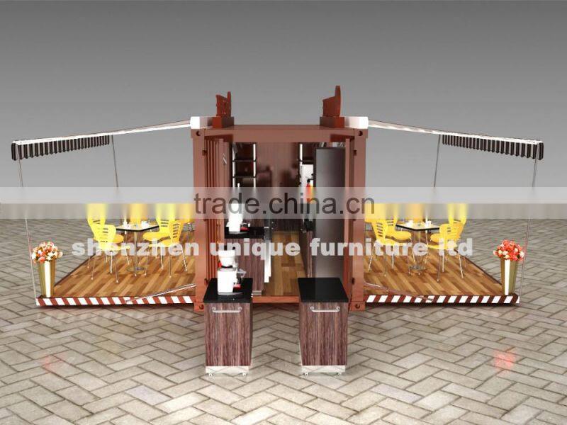 Customized cafe container kiosk | container cafe kiosk | coffee container kiosk for sale