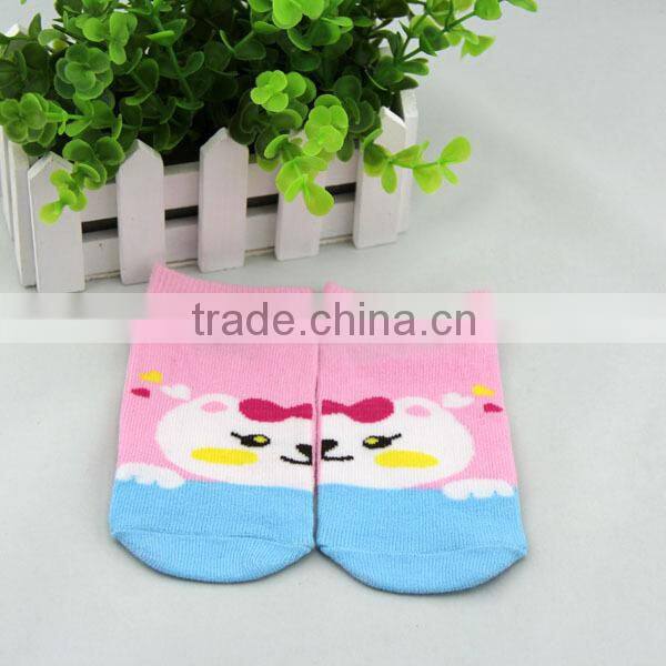 GSB-31A Wholesale cotton cozy cartoon tube socks for baby girl
