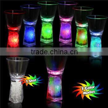 led flashing cup, light up Multi color shot glass
