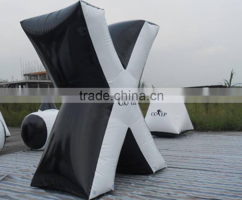 Large X bunkers for paintball inflatable obstacle