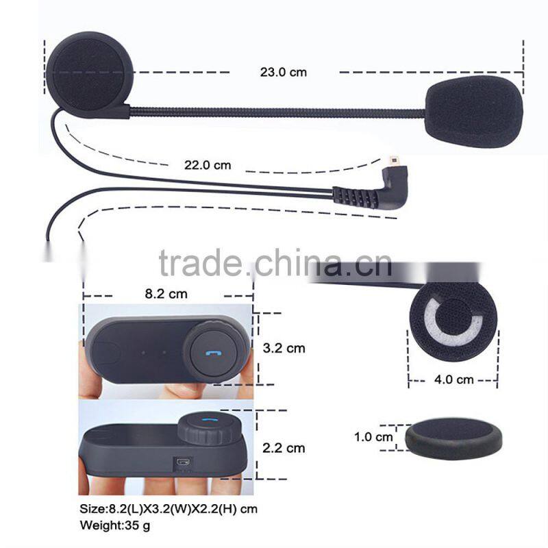 BT Headset Motorcycle Helmet Bluetooth Headset Stereo Headphone Without Intercom function