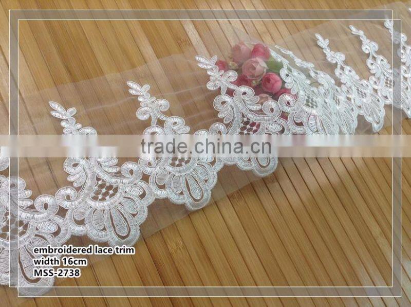 lady dress 100% polyester wholesale bulk lace trim
