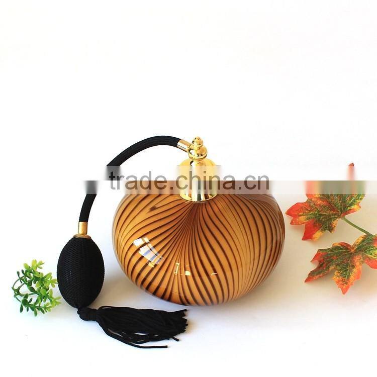 300ml Handmade Luxury Modern Leopard Print Art Cased Glass Perfume Bottle / Empty Airbag Scent Bottle