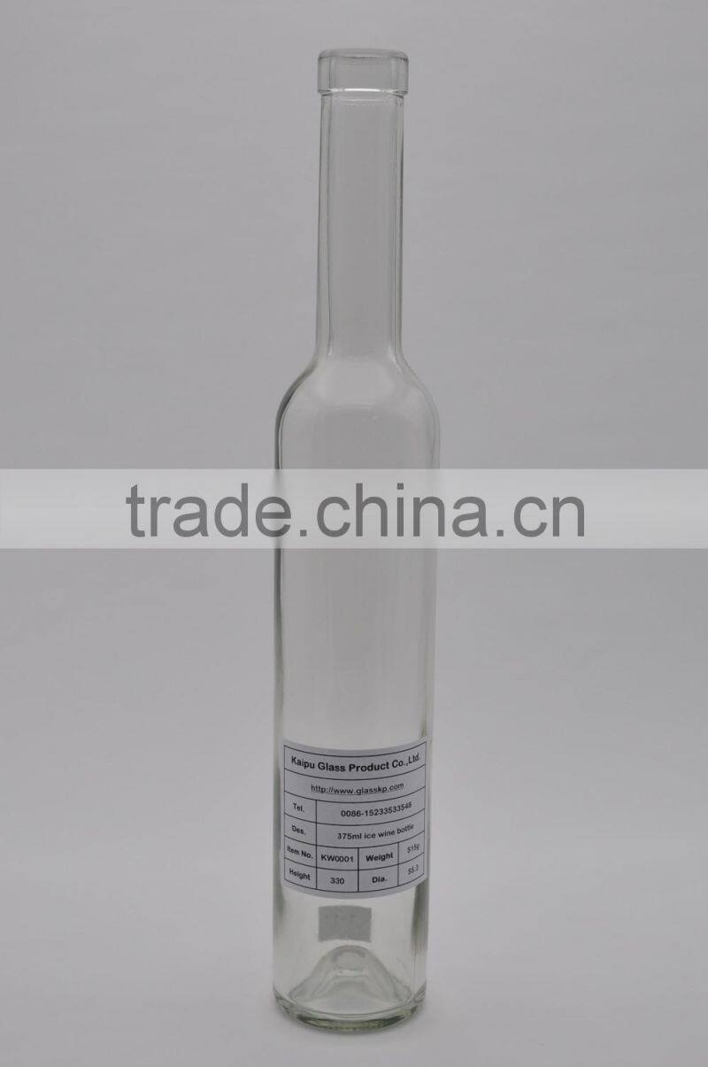 375ml long neck glass bottles with cork