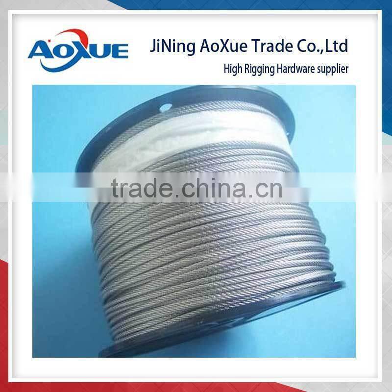 1*9 construction 304 Stainless Steel Wire Rope Cable, 3/16, 7x19, 100 ft