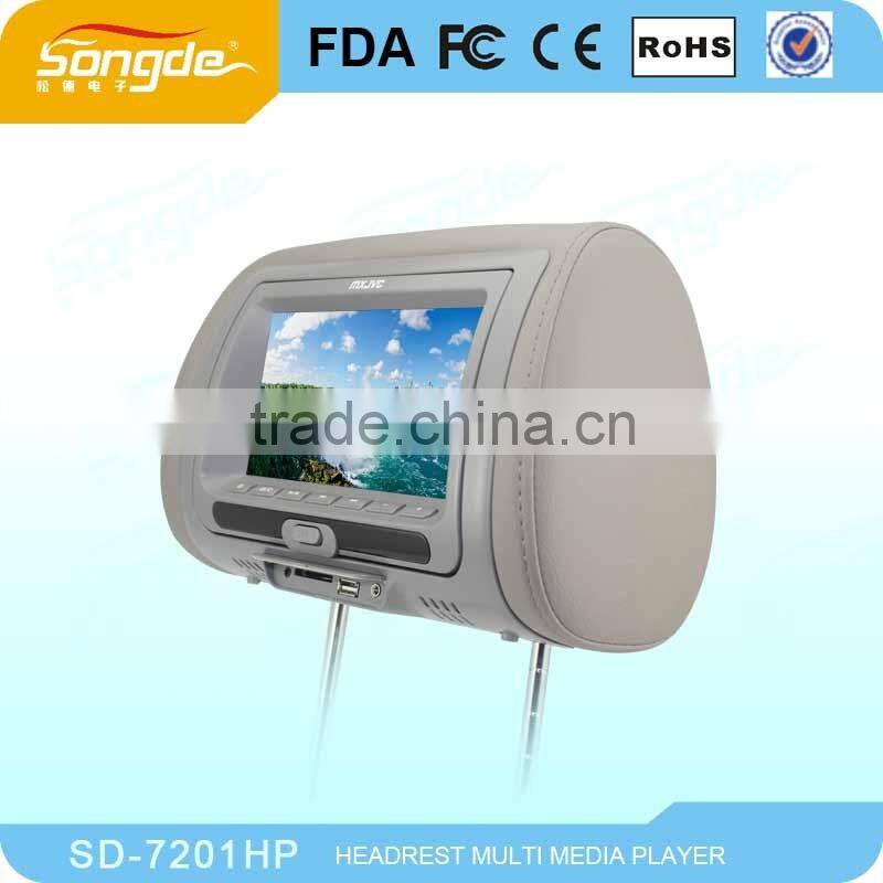 7inch/9inch Car Headrest Monitor with USB/SD Card and IR Transmitter Function
