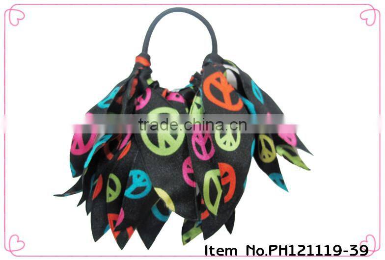 rainbow colored hair rubber bands