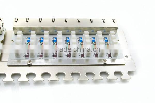 Network Solution 1U 48Port Cat6 Shielded STP 110 LSA IDC Modular Patch Panel