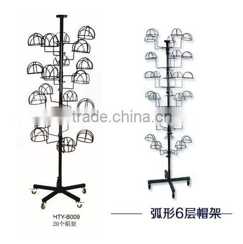 custom retail shop floor standing product hook metal display rack/display rack for hanging items/metal display stand