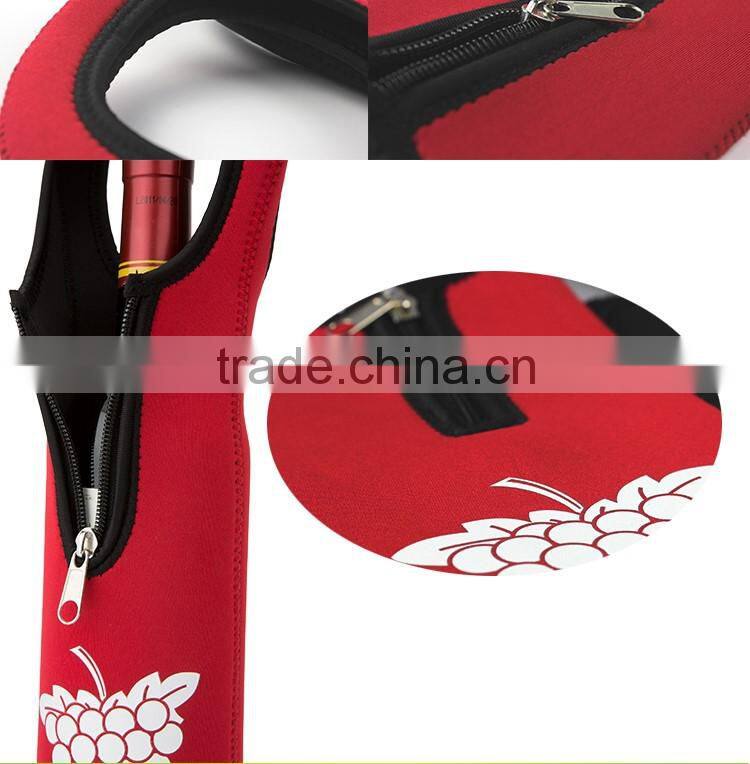 Hotsale Printed Neoprene Wine Bottle Cooler Bag