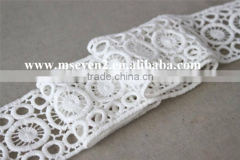 new lace designs 2016 cotton embroidery lace with 5cm in white lace for lady clothing