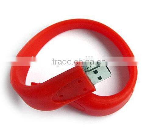 wholesale USB Silicone Wristband with free logo printing