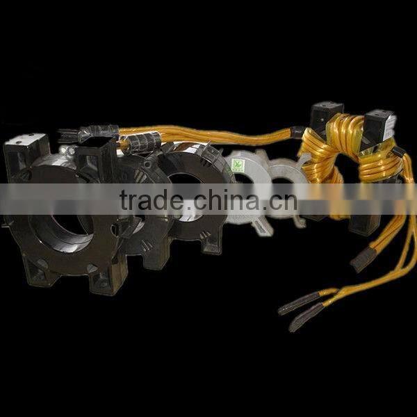 Small toroidal current transformer with nano strip coiled cores made