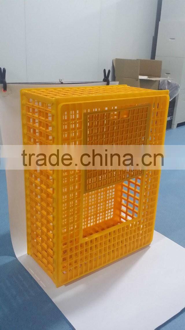 Easy clean plastic poultry cage for transport of chicken/chicken transport cage HJ-DN016