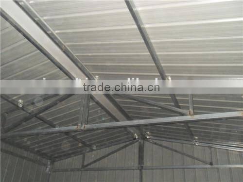 Metal garage with galvanized steel frame carport