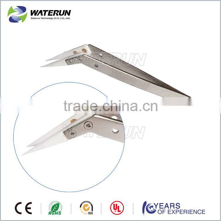 72L Mz Curved Handle Ceramic Tweezers 1000 Degrees Centigrade Heat Resistance