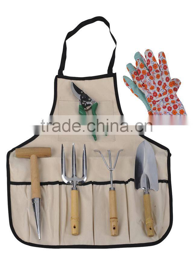 7pcs garden tools set with apron