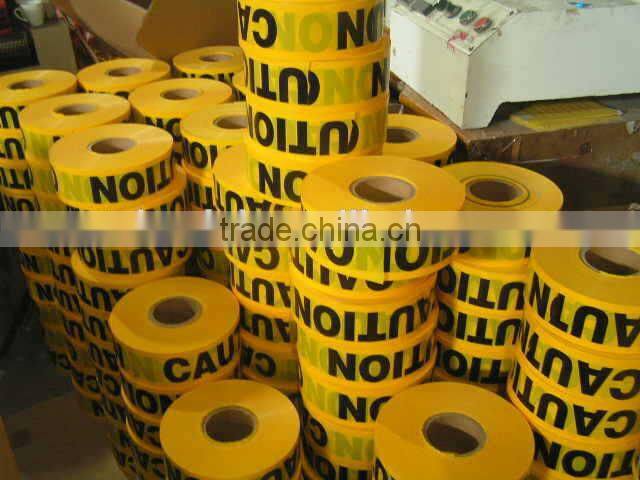 Non-detectable underground warning tape red white caution tape