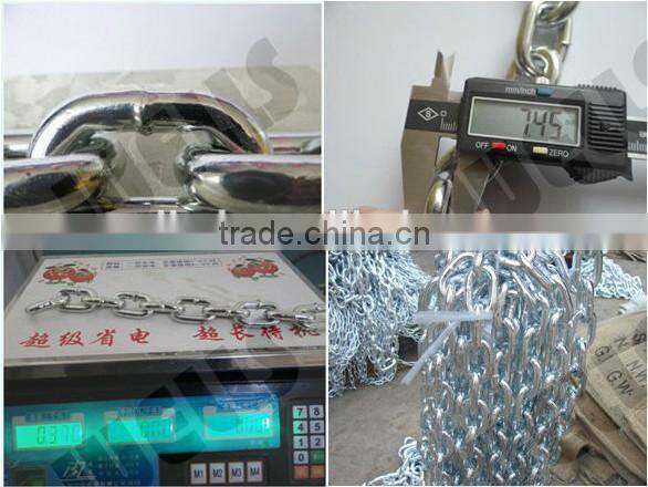 16mm Electro-galvanized Steel Weld Long Link Chain