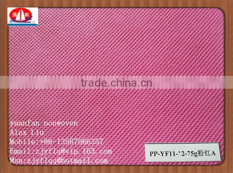 Pink nonwoven fabric