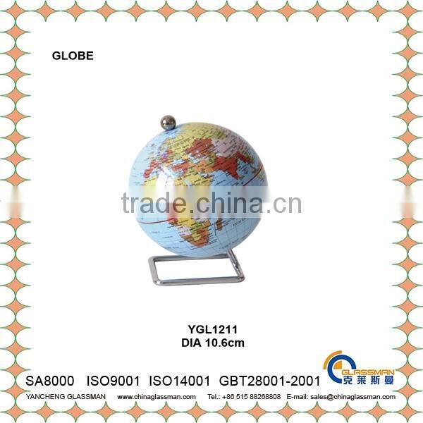 Hot sale DIA10.6cm desk office decorative world globes YGL1209