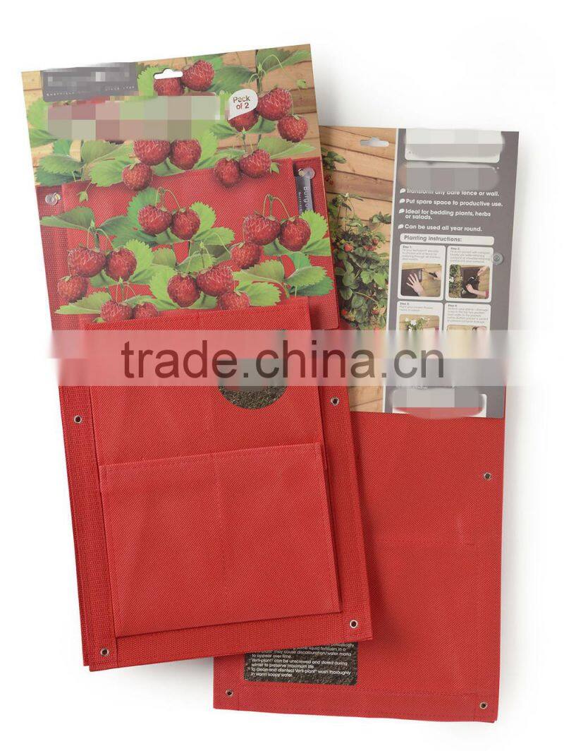 Strawberry Vertical Garden 3-Pockets Grow Bags