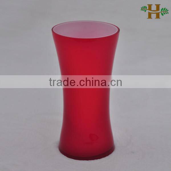 black and white thin waist glass color vases